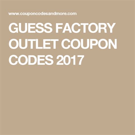 coupons guess outlet.